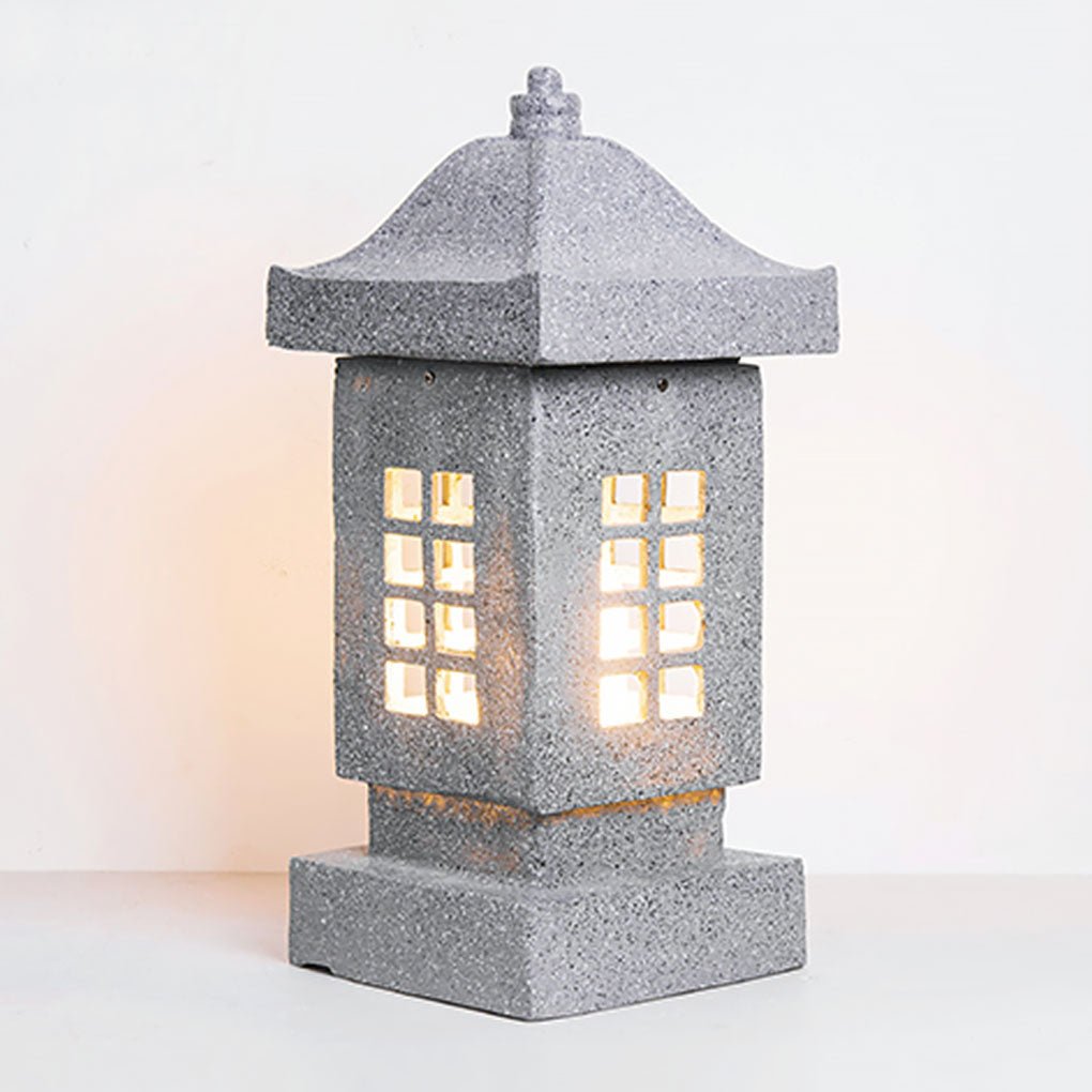 Unique Outdoor Waterproof Imitation Stone Pillar Landscape Lighting Decorative Lamp