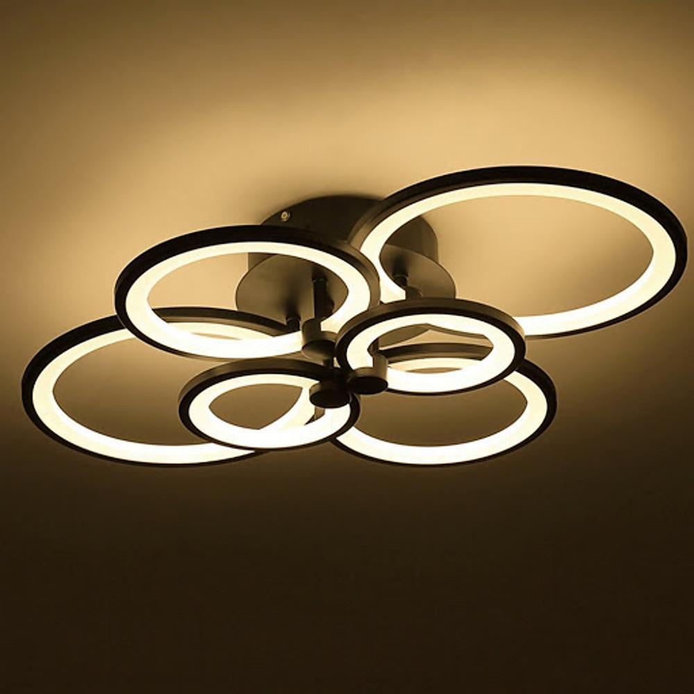 Multi Circles Dimmable LED Modern Ceiling Lights Flush Mount Lighting