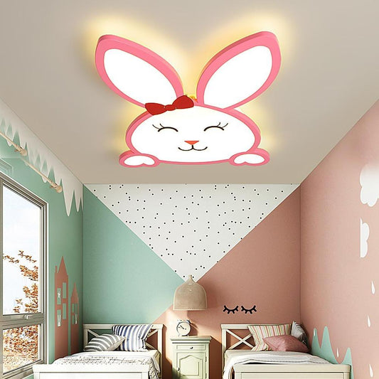 Novelty Bunny LED Flush Mount Ceiling Light for Baby Kids Lighting