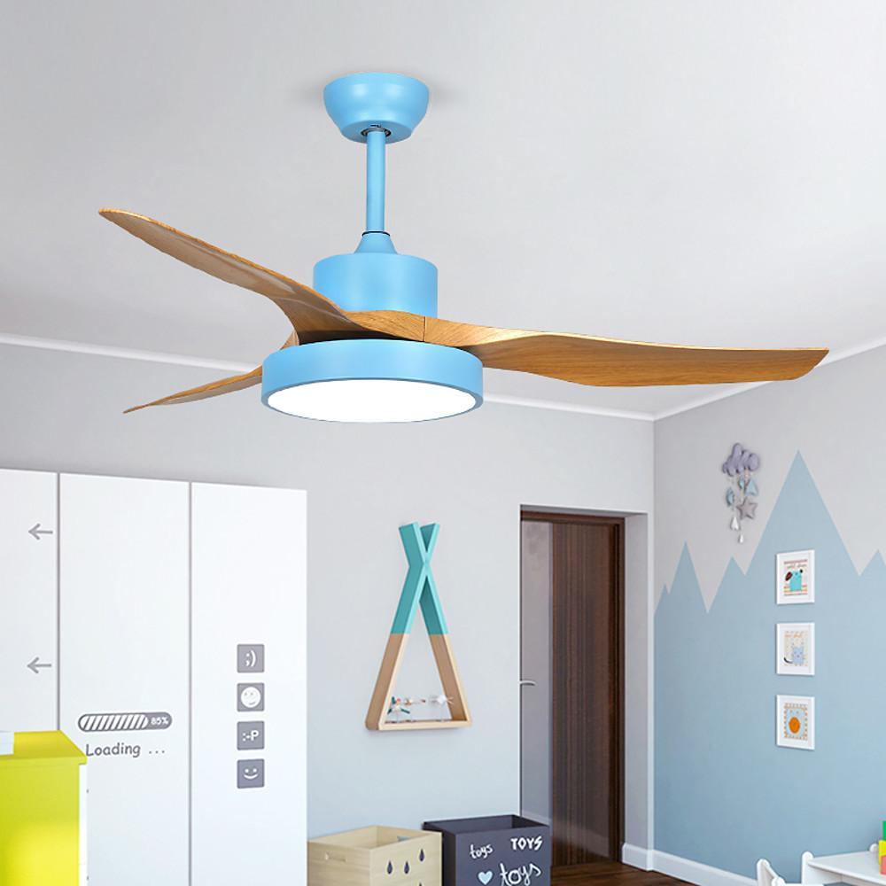 3-Blade Rustic Ceiling Fans with LED Light