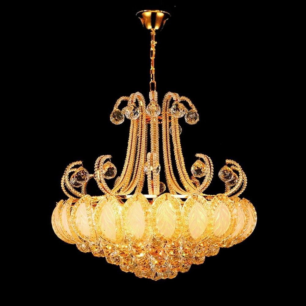 8-light Modern Gold/Silver Vintage Crystal Chandeliers For Living Room