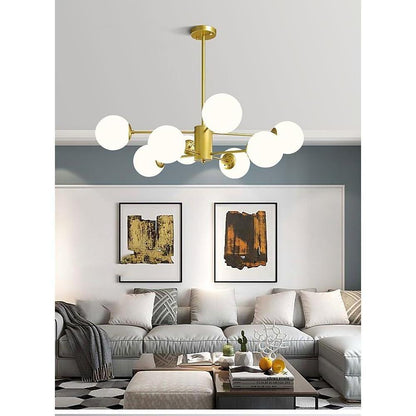 Globe Cluster Pendant Light Metal Glass LED Living Room Ceiling Lights