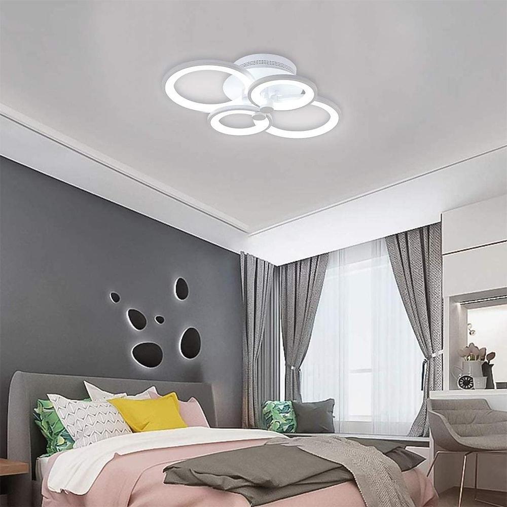 Elegant Semi Flush Mount Ceiling Lights with Unique Overlapping Rings