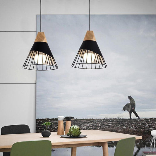 Metal Kitchen Island Pendant Lighting Abstract Cone Shaped Pendant Lighting