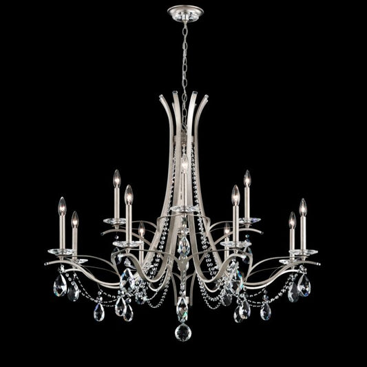 Vesca 12-Light Chandelier in Antique Silver