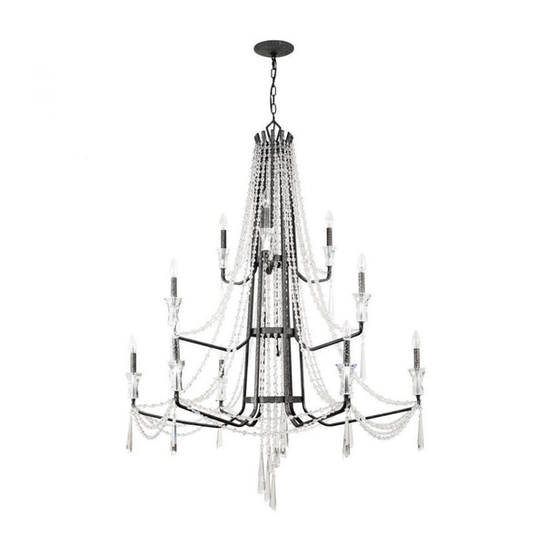 12 Light Chandelier - Onyx