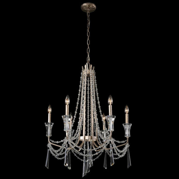 6 Light Chandelier - Transcend Silver