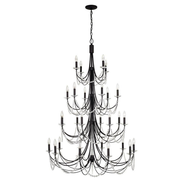 28 Light Chandelier - Carbon Black