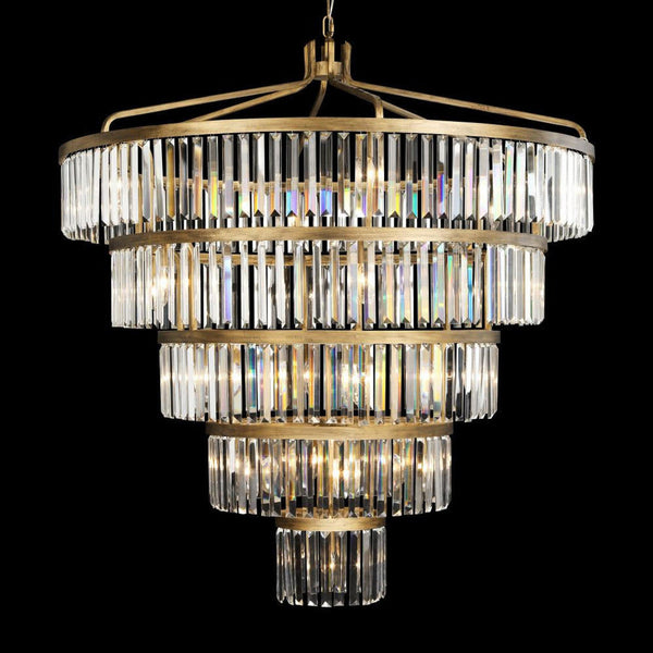 Club Five-Tier Chandelier - Gold