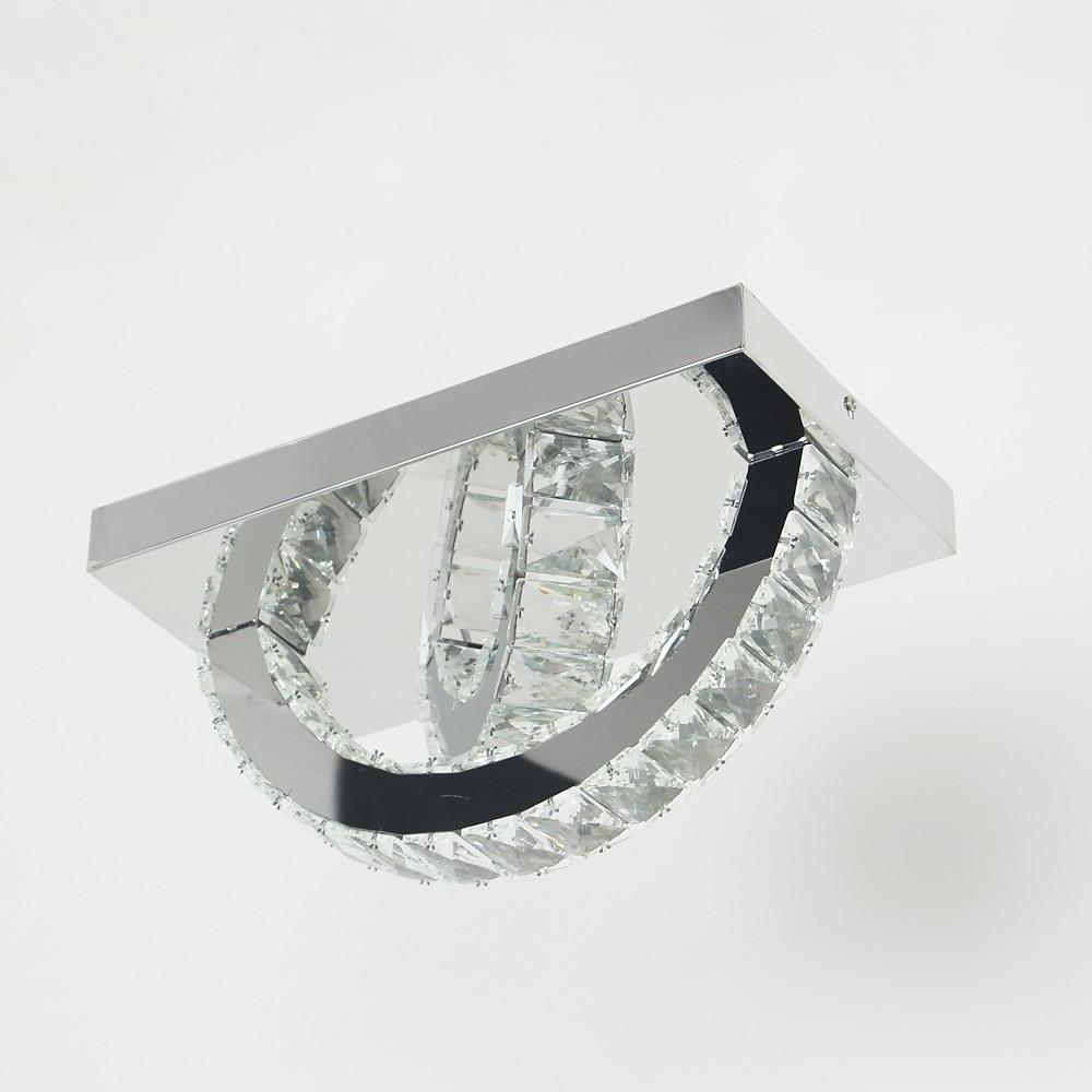 Circular Electroplated Metal Crystal Modern LED Ceiling Lights