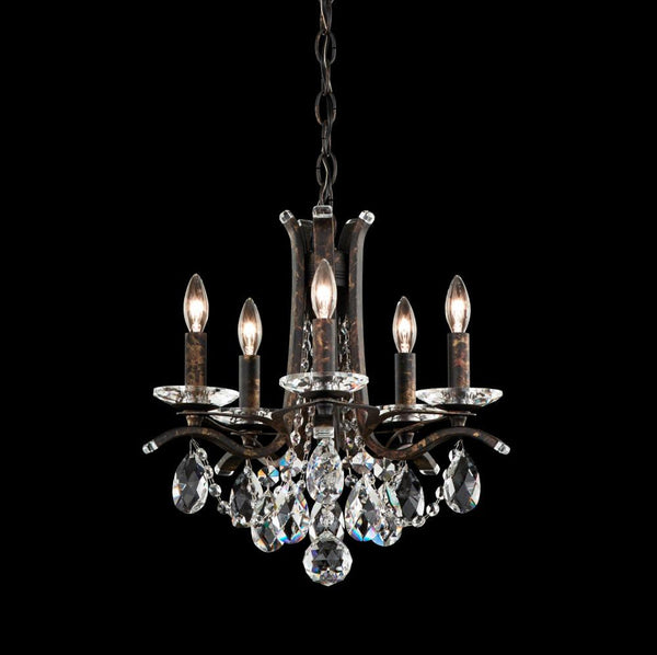 Chandelier, 5-Light, Heirloom Bronze, Clear Heritage Crystal, 15"W (VA8304N-76H 1J3242)