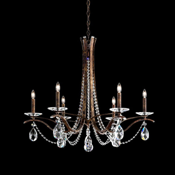 Chandelier, 6-Light, Black, Clear Heritage Crystal, 33"W (VA8336N-51H 1J5YUF)