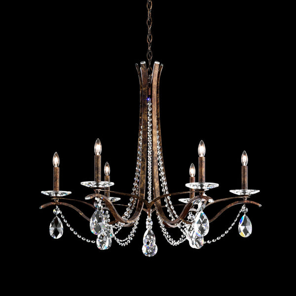 Chandelier, 6-Light, White, Clear Heritage Crystal, 33"W (VA8336N-06H 1HZVH8)