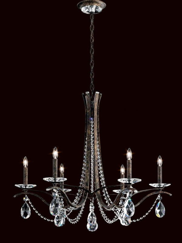 Chandelier, 6-Light, Heirloom Bronze, Clear Heritage Crystal, 33"W (VA8336N-76H 1HPKMF)