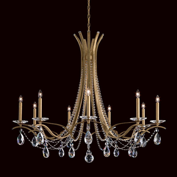 Chandelier, 9-Light, French Gold, Clear Heritage Crystal, 45"W (VA8339N-26H 1HWRVV)