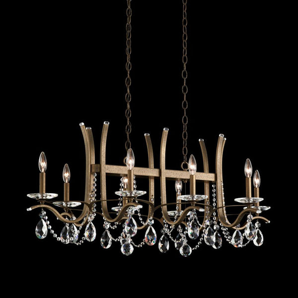 Linear Chandelier, 8-Light, Etruscan Gold, Clear Heritage Crystal, 46"W (VA8435N-23H 1J5UX0)