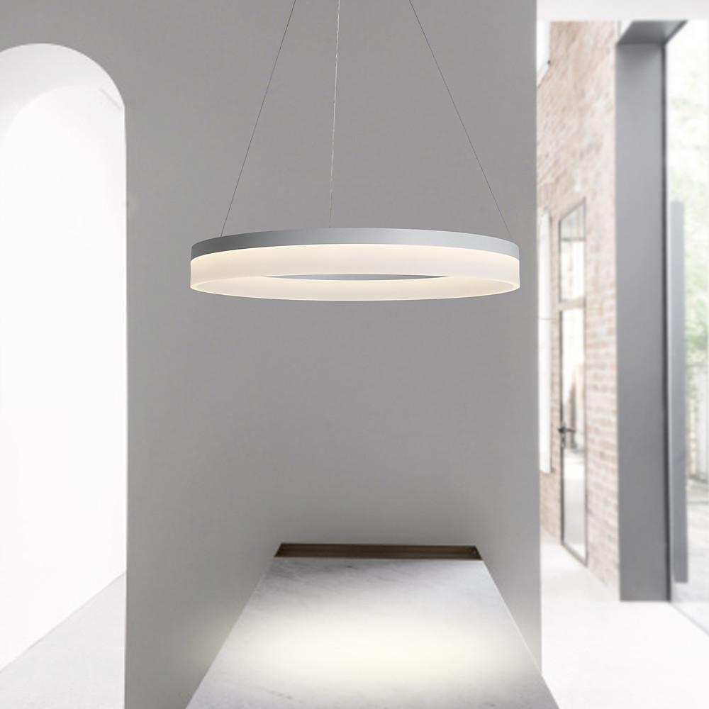 Circular Contemporary Pendant Lighting Aluminum Acrylic LED Kitchen Dining Room Lighting Ceiling Light