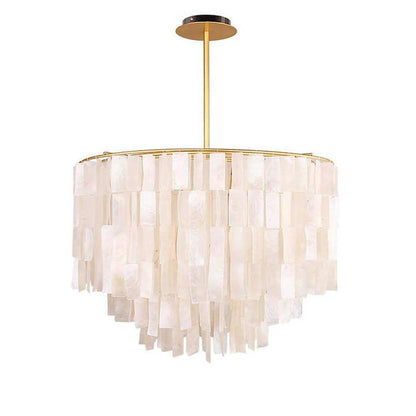 Modern Shell Shaped Contemporary Chandeliers Rustic Capiz Chandeliers