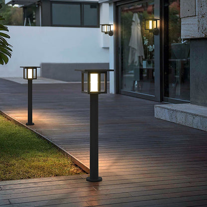 Villa Fence Post Lights Solar Outdoor LED Landscape Lighting Wall Light