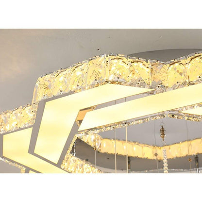 Ambient Crystal LED Flush Mount Light - 20''/24''/31'', Gold or Silver