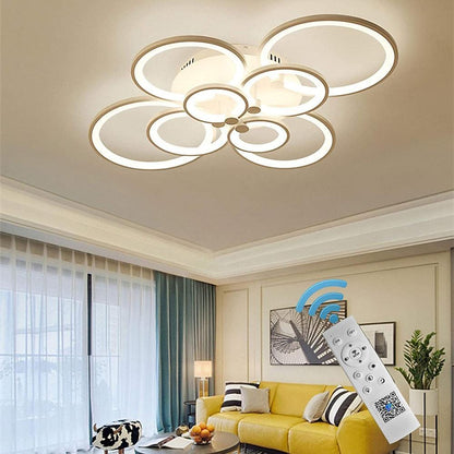 Elegant Semi Flush Mount Ceiling Lights with Unique Overlapping Rings