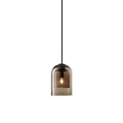 Industrial Electroplated Glass Pendant Lighting Stylish Island LED Hanging Lamp