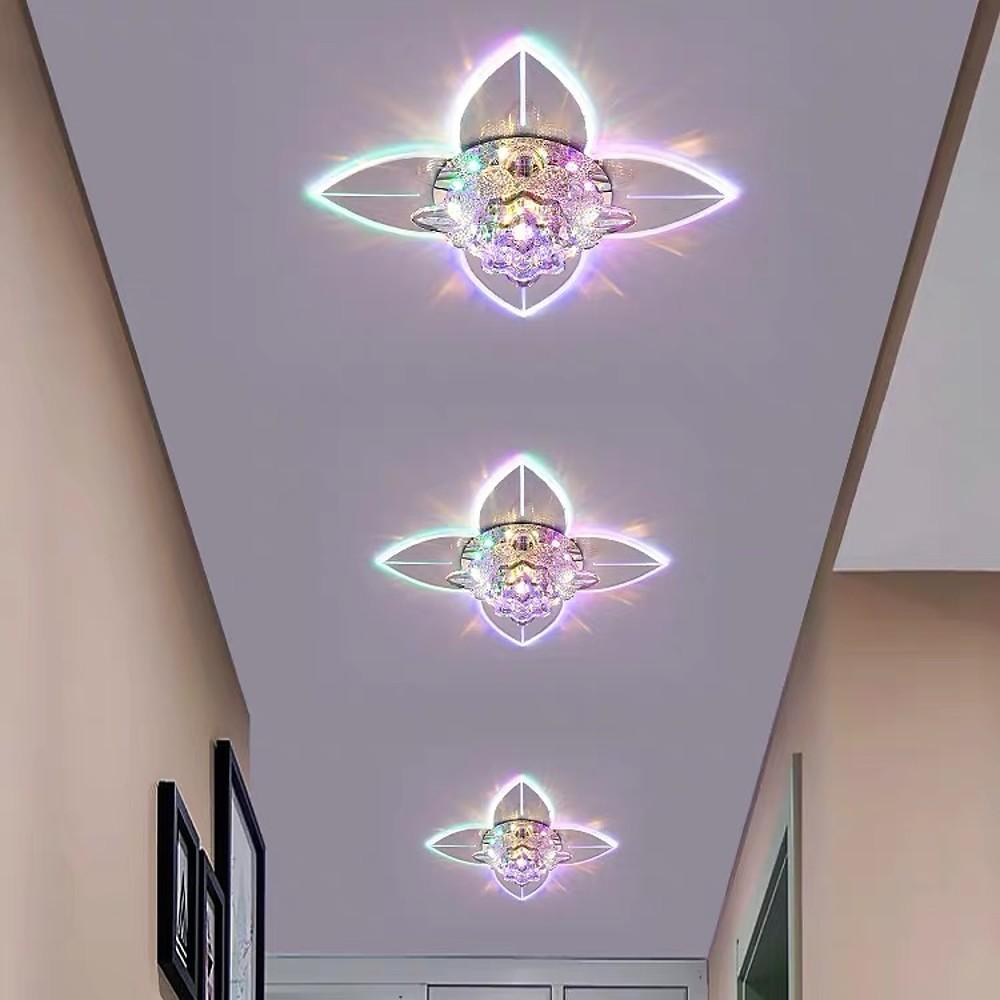 4 Pointed Classic Star LED Multi Color Crystal Modern Ceiling Lights