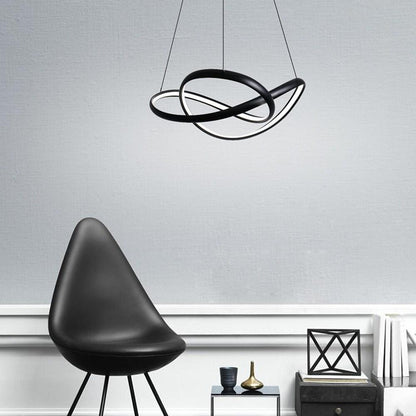 Interweaving Curved Decor Dimmable LED Adjustable Modern Pendant Lighting