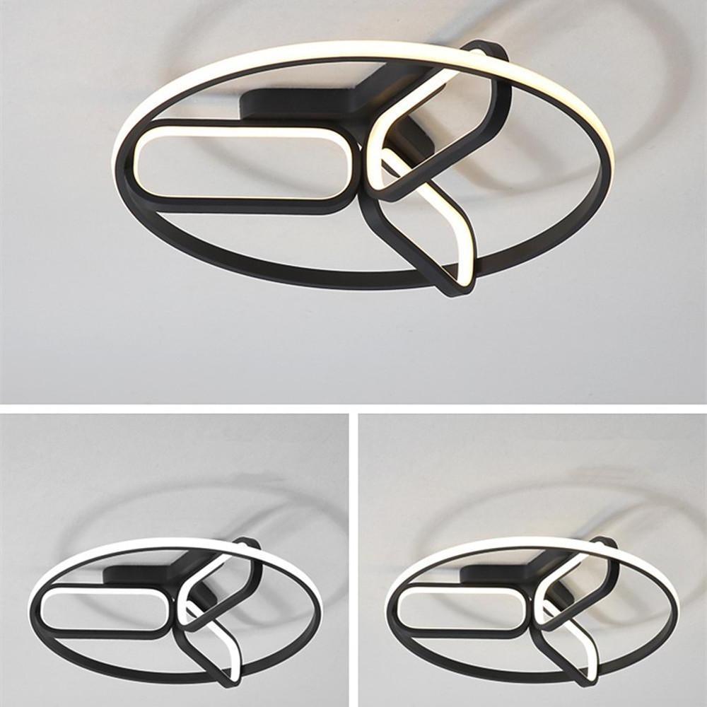 Modernist Rounded Rectangles Circle LED Flush Mount Ceiling Light for Bedroom