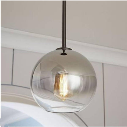 Modern Glass Metal Globe Island Industrial Pendant Light over Island