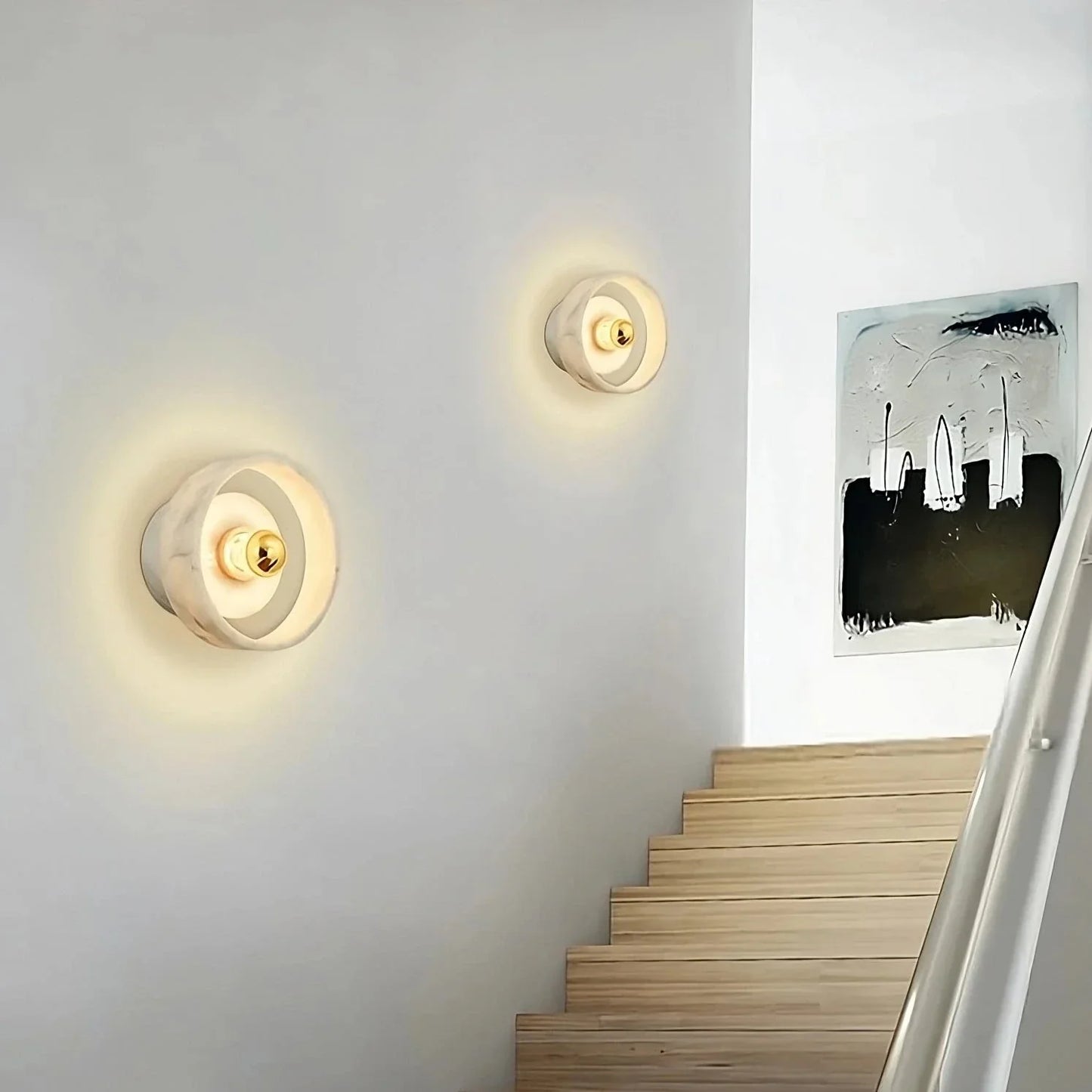 Moonshade Natural Marble Wall Light Fixture