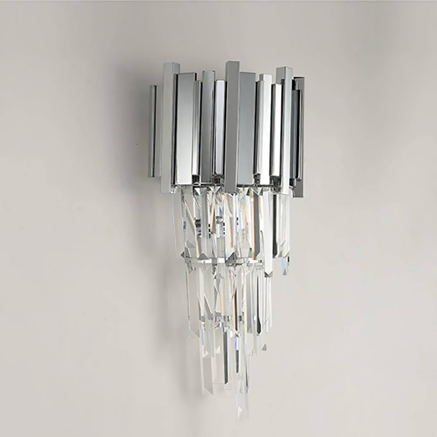 Gio Crystal Wall Sconce, Chrome