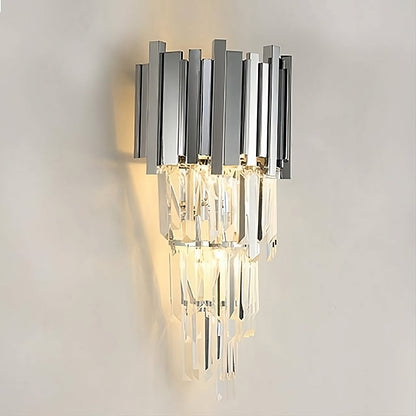 Gio Crystal Wall Sconce, Chrome