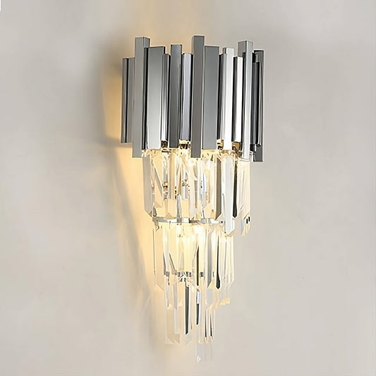 Gio Crystal Wall Sconce, Chrome