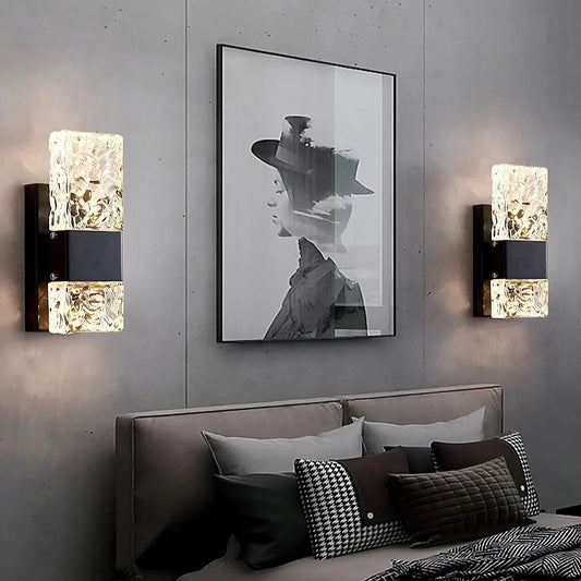 Water Ripple Crystal Wall Sconce