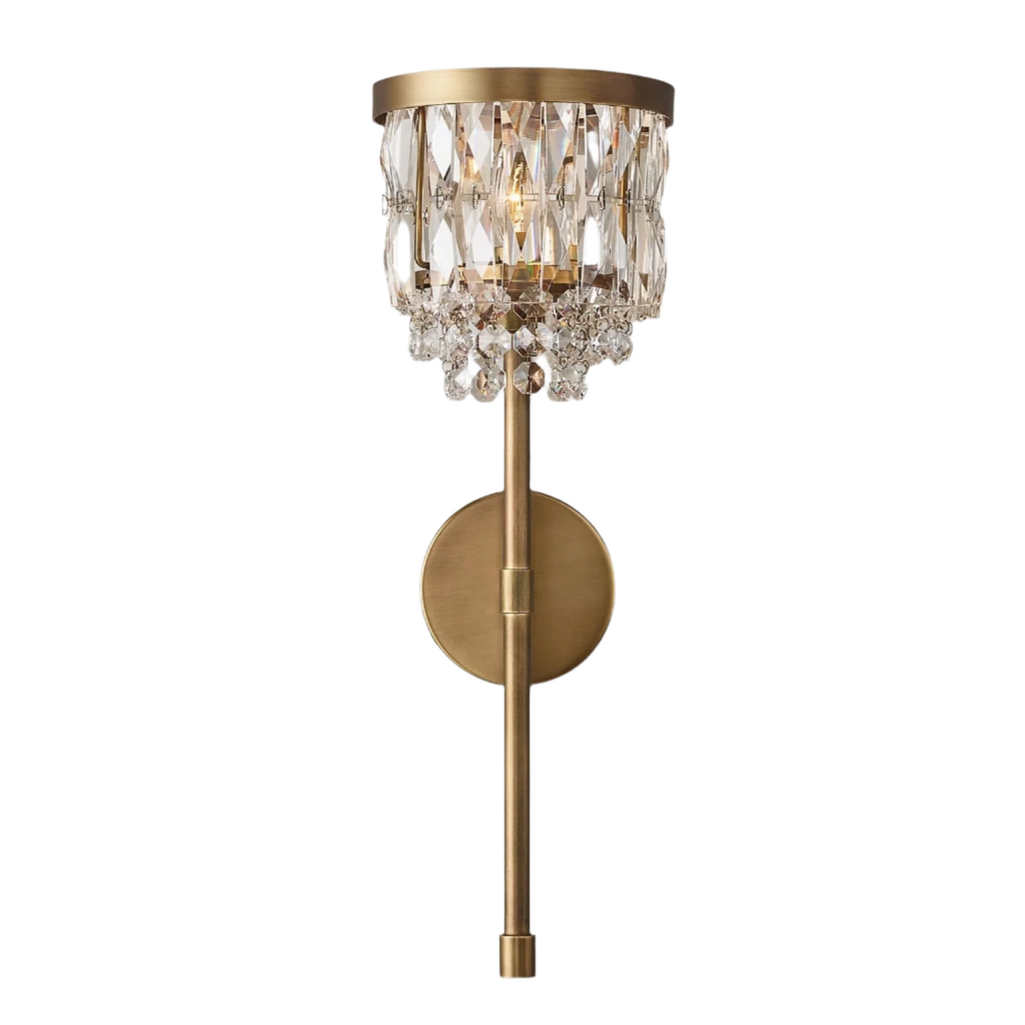 Luxe Crystal Brass Wall Sconce