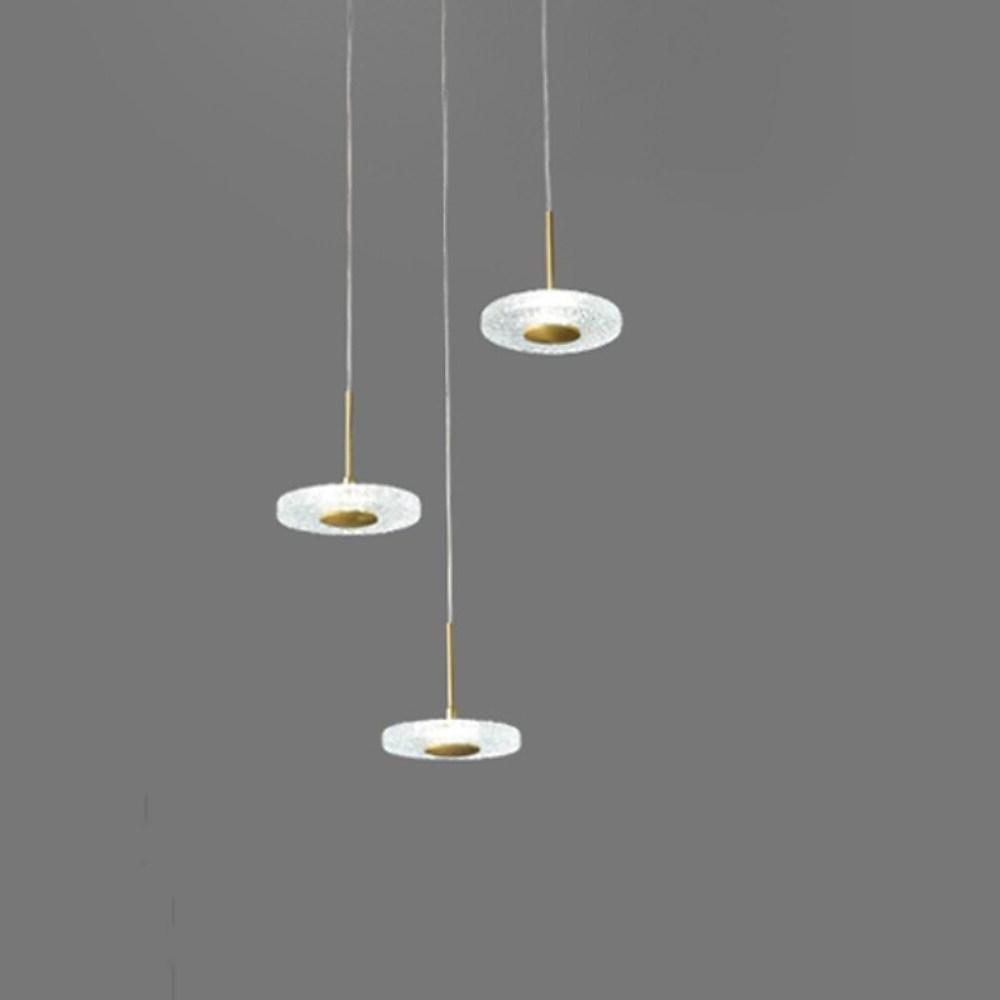 Circular Acrylic Copper LED Gold Nordic Pendant Lighting Hanging Ceiling Lights