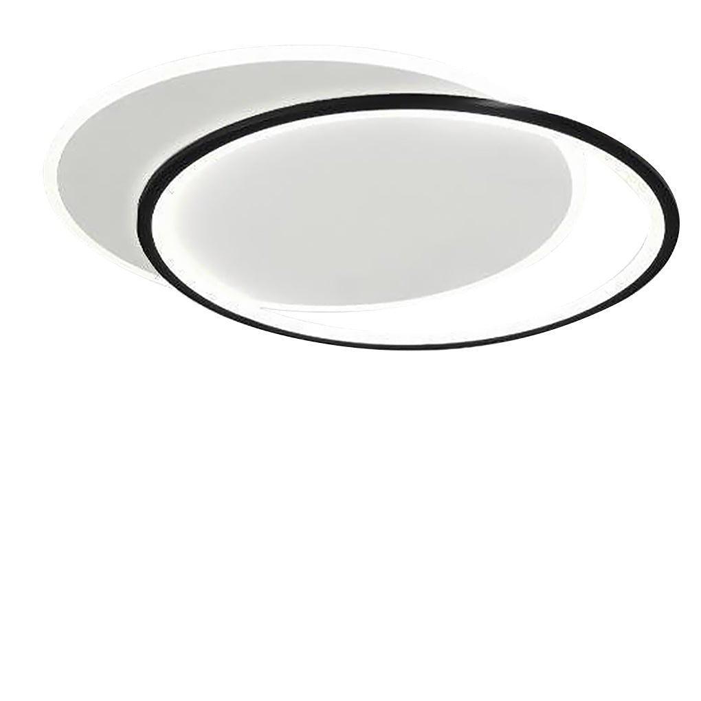 White Black Flush Mount Ceiling Lights Modern Overlapped Round Lights