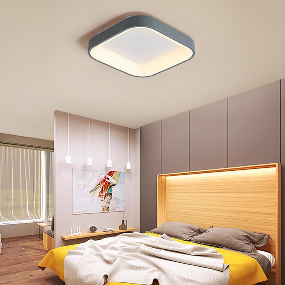 Square Shaped Modern LED Flush Mount Ceiling Light for Bedroom