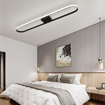 Rounded Rectangle Flush Mount Ceiling Light Minimalist LED Light