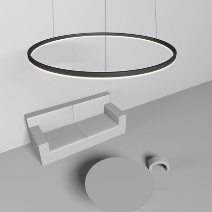 Geometric Slimline Circular Pendant Entry Light Dimmable Ceiling Light