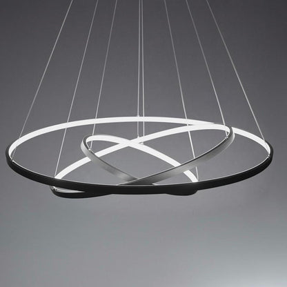 Adjustable Interweaved Ring Dimmable LED Modern Chandeliers Pendant Light