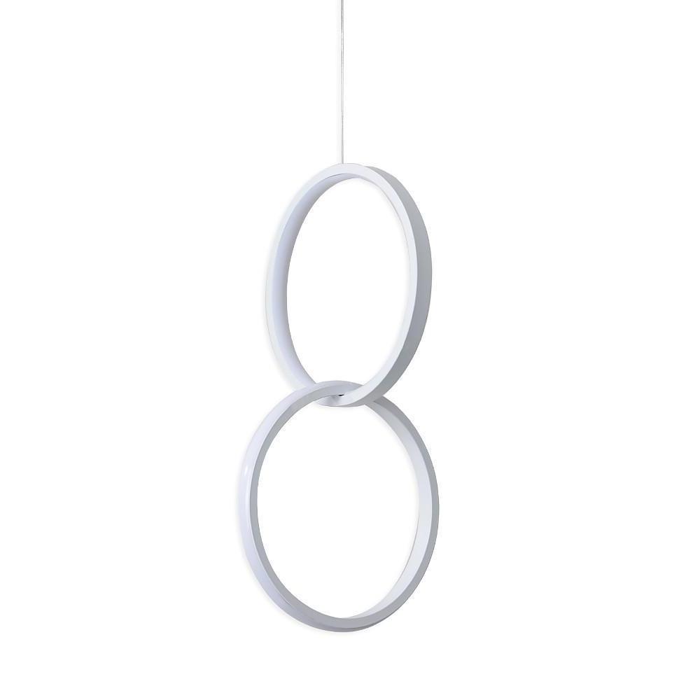 Interlocking Dual Ring Design Pendant Lighting Aluminum Acrylic LED Ceiling Light