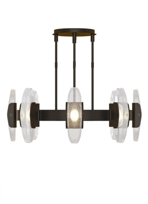 Large Chandelier, 8-Light, LED, Plated Dark Bronze, 39.3"W (700WYT8PZ-LED927 70PGJF4)