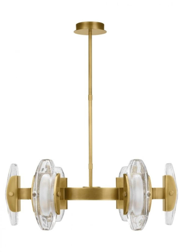 Medium Chandelier, 6-Light, LED, Plated Brass, 30"W (700WYT6MBR-LED927 70PGEH3)