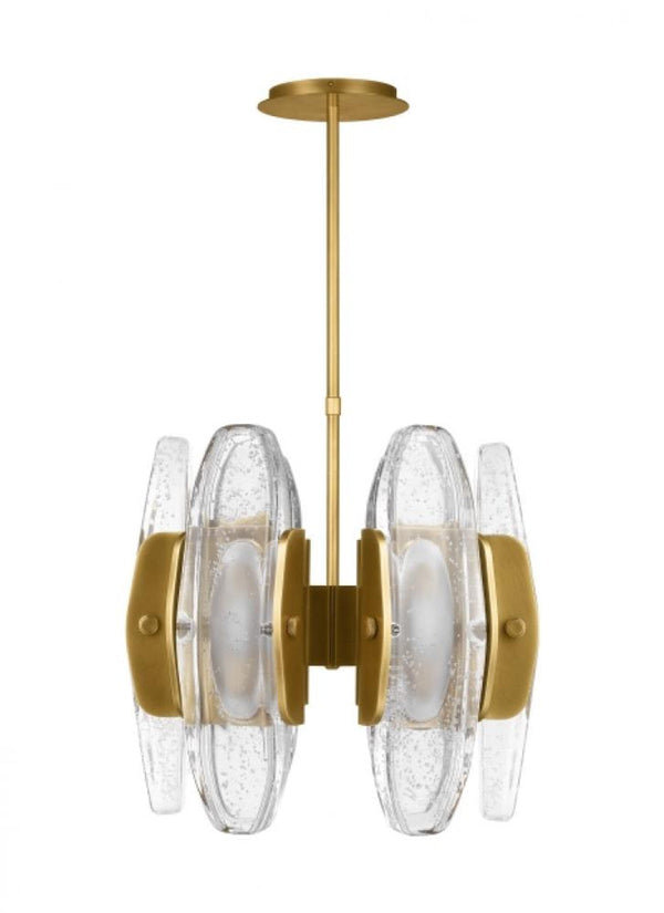 Small Chandelier, 6-Light, LED, Plated Brass, 15.7"W (700WYT6BR-LED927 70PGEH5)