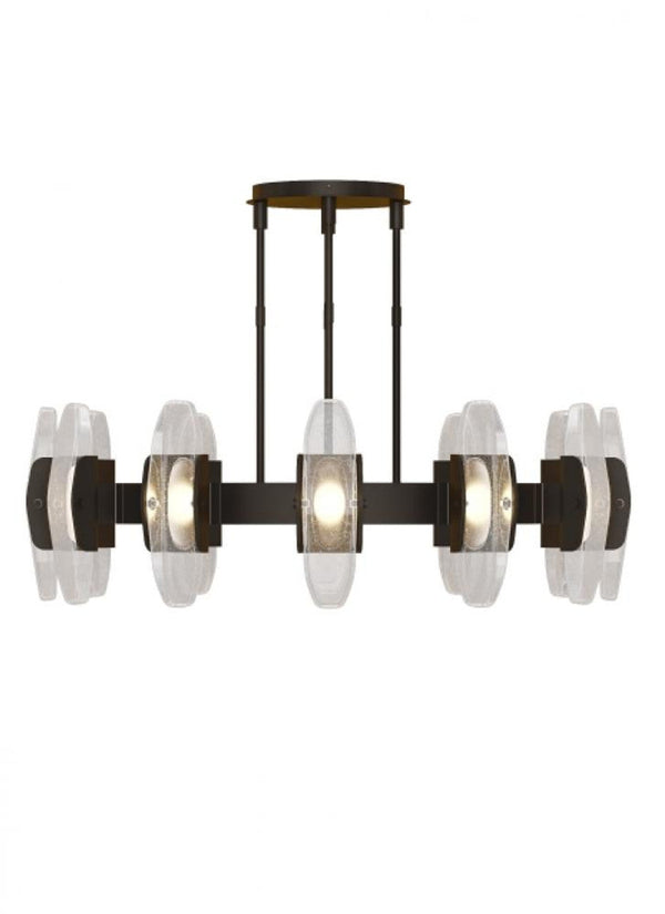 X-Large Chandelier, 12-Light, LED, Plated Dark Bronze, 47.2"W (700WYT12PZ-LED927 70PGJF7)