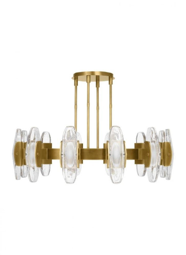 X-Large Chandelier, 12-Light, LED, Plated Brass, 47.2"W (700WYT12BR-LED927 70PGEH7)