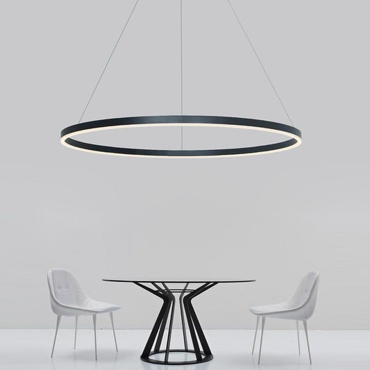 Geometric Slimline Circular Pendant Entry Light Dimmable Ceiling Light