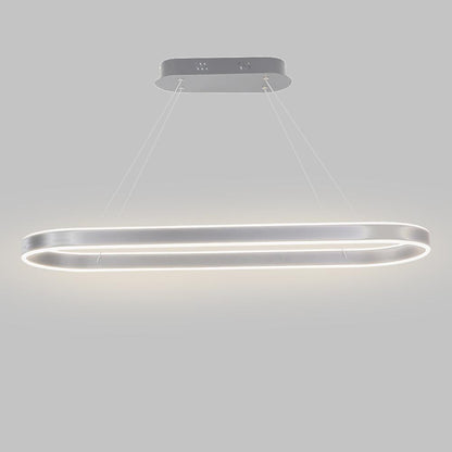 Rounded Rectangle LED Dimmable Modern Pendant Lighting Chandelier